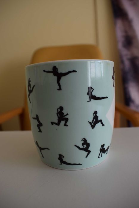 Kubek ceramiczny - fitness , motywacyjny - Nigdy się nie podawaj .