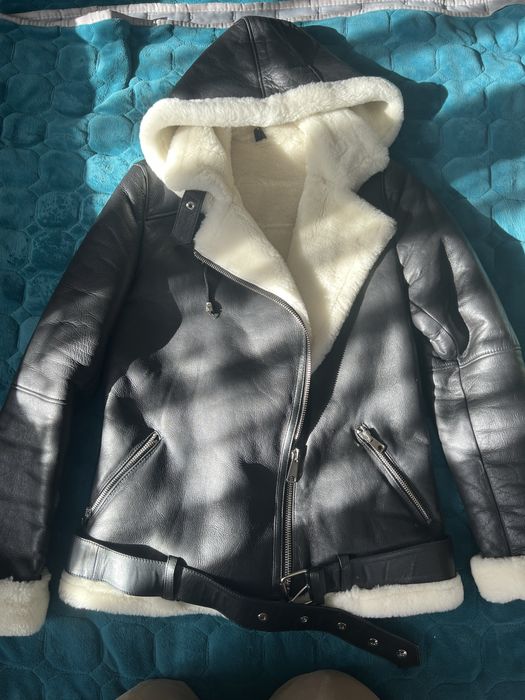 Жіноча дублянка натуральна авіатор