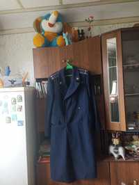 Військове пальто синього кольору