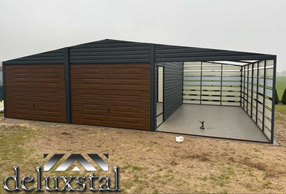 Garaze blaszane 9x6 premium profil poziom