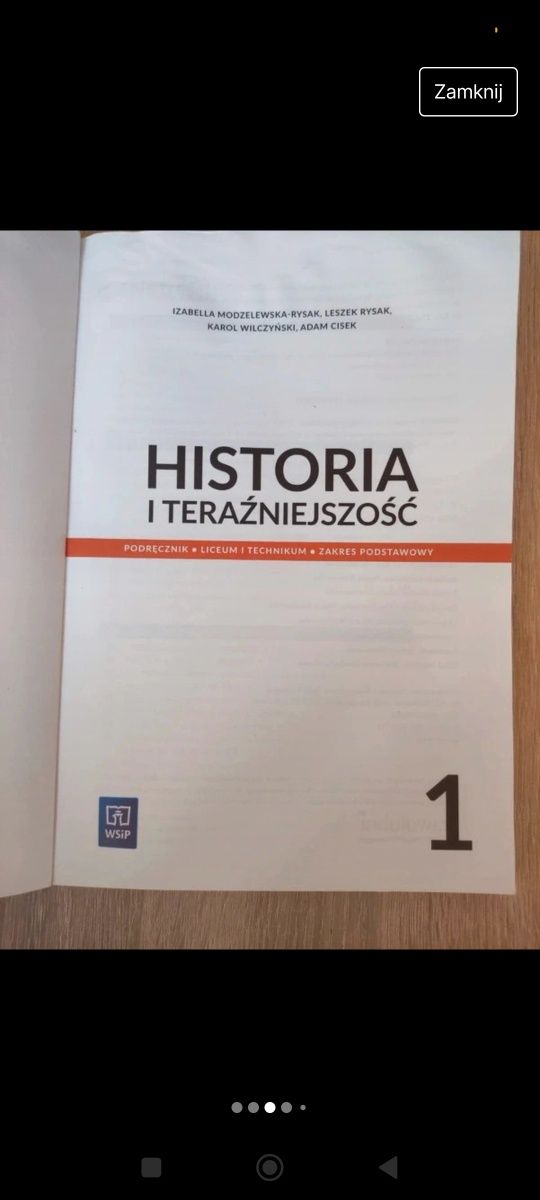 Książka podręcznik Historia i teraźniejszość Cisek Wilczyński