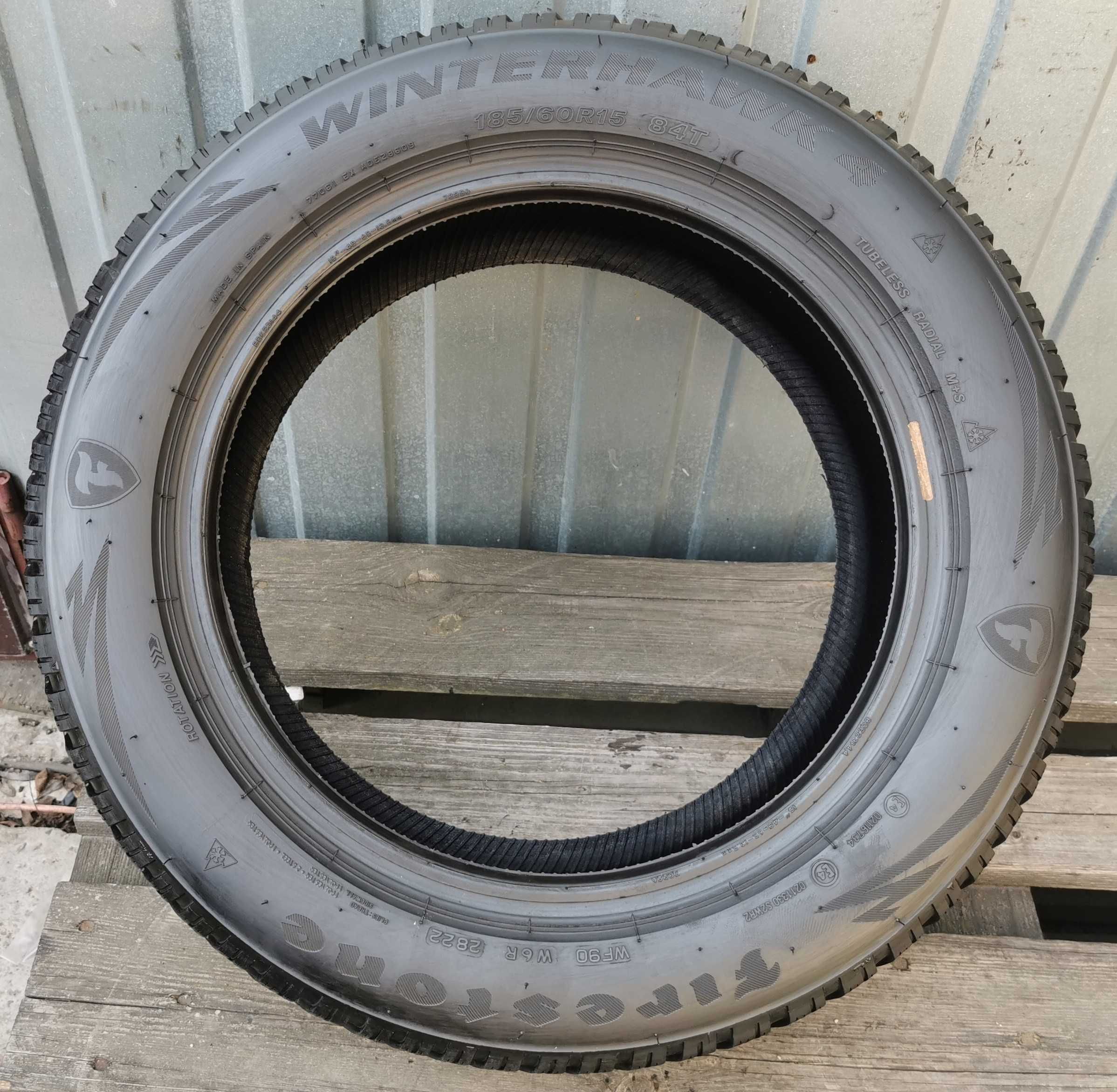171) Opona - 185/60/15 - Firestone - 5.5mm - 1x2022 - Zimowa