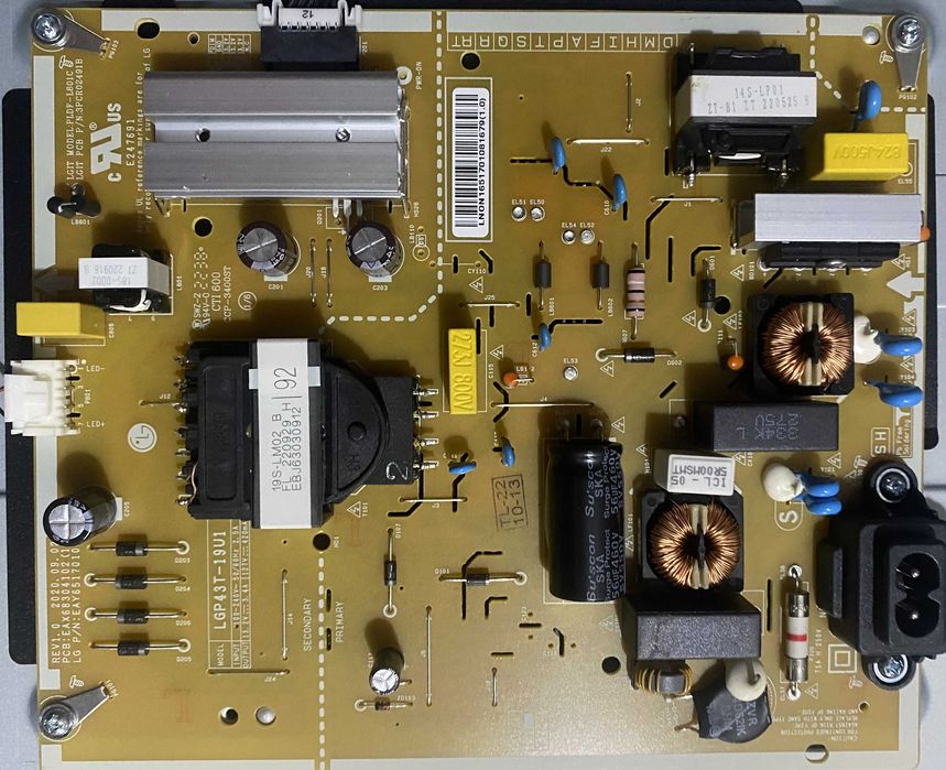 Peças LG 43UQ75006LF LGP43T-19U1 EAX68304.102  EAX69830.902 Testadas