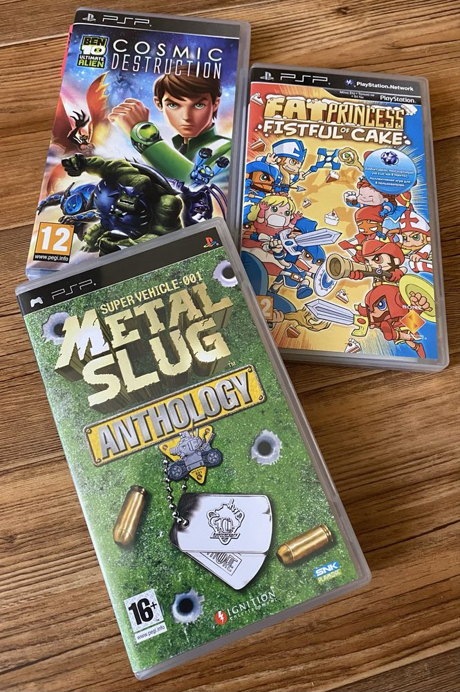 Sony PSP: Ben 10, Jak, Patapon, LocoRoco, Toy Story, Sega MegaDrive