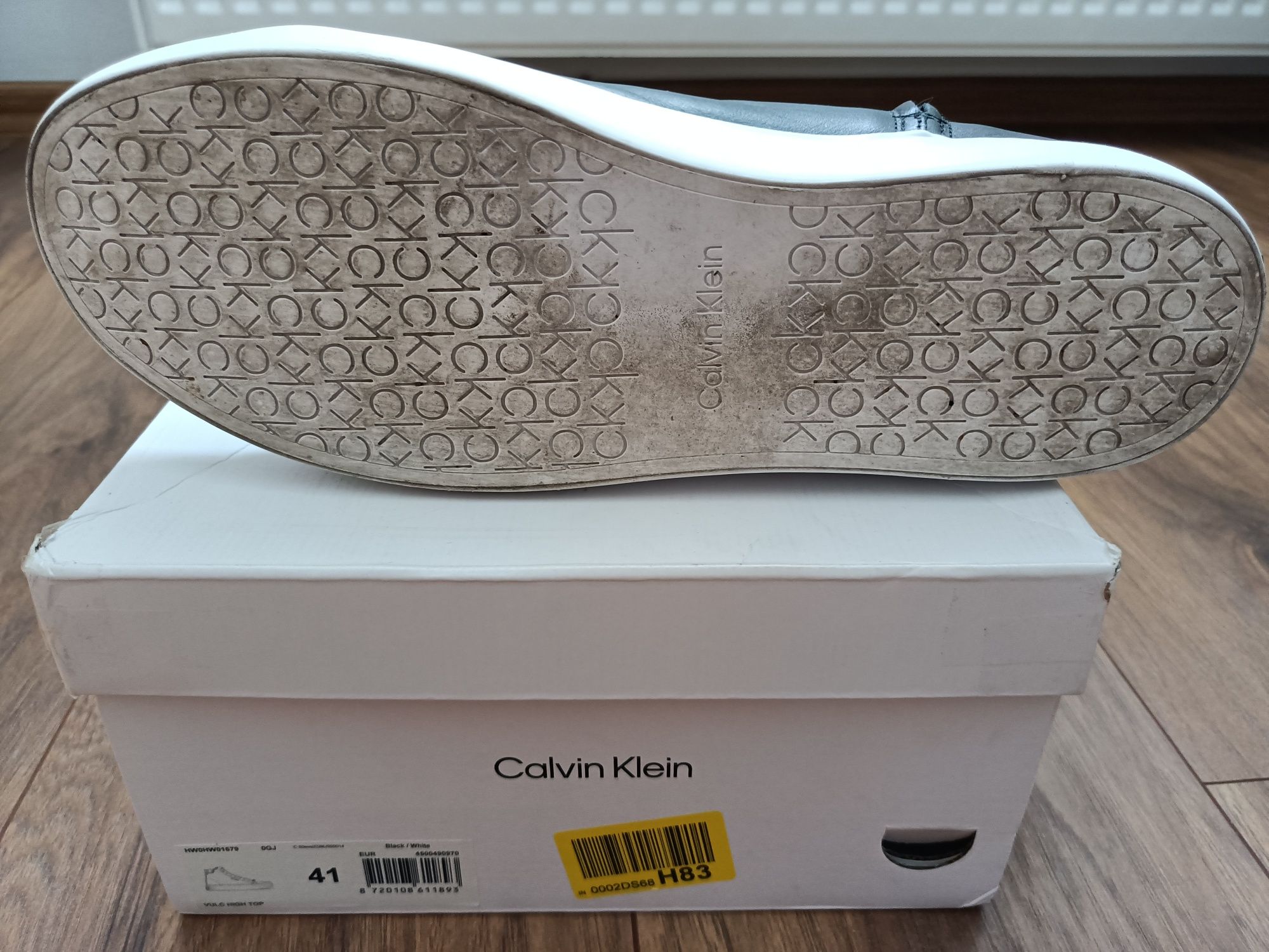 Sneakersy wysokie Calvin Klein skóra 41