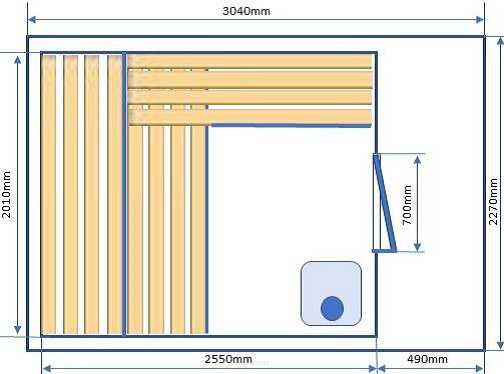 Sauna klasyczna S 4,7 metry kwadratowe i odkryty taras