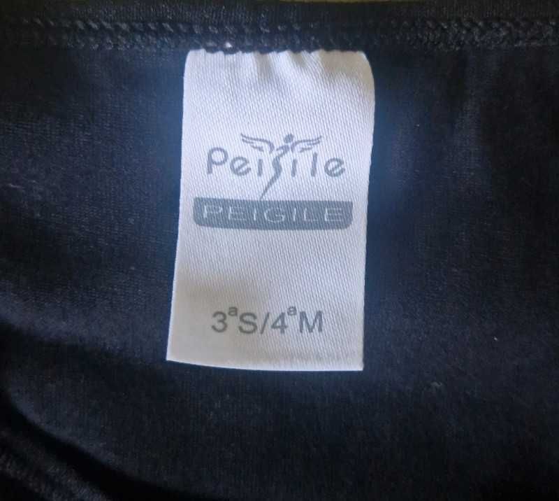 Body czarne z długim rękawem S/M