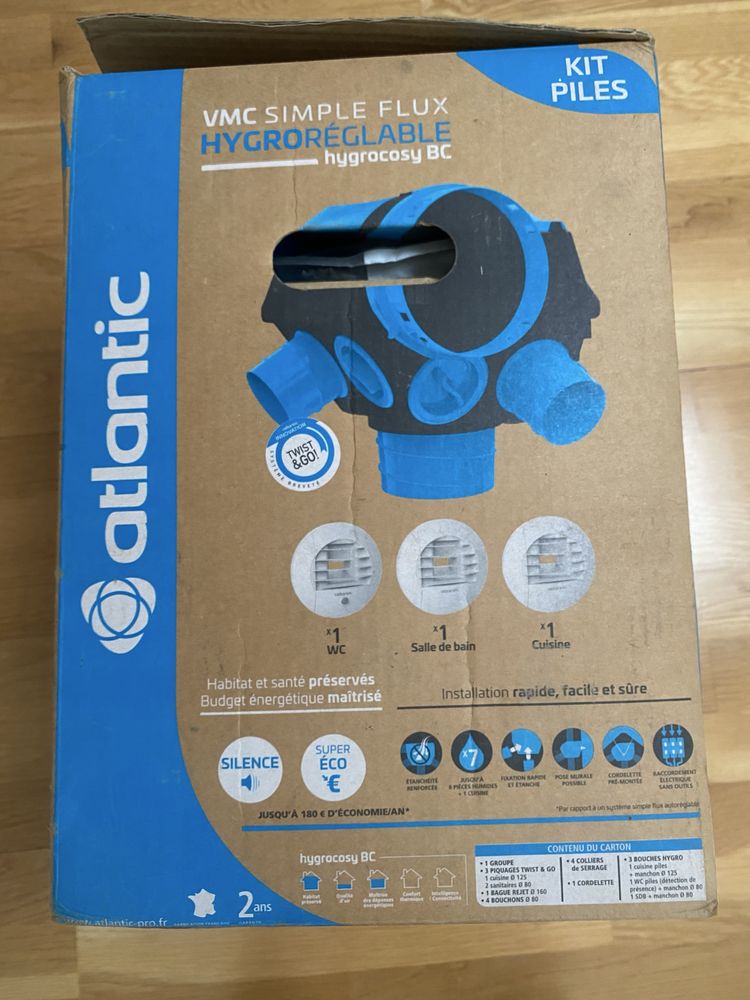 VMC de Fluxo Simples HIGRO-AJUSTÁVEL hygrocosy BC