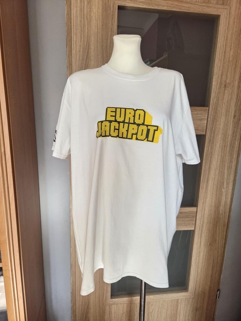 Hit nowy męski plus size t shirt bawełna cotton naturalna lato 4 xl 5