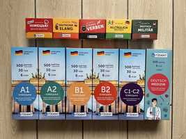 Німецька мова. Картки для вивчення німецької мови, слів та речень