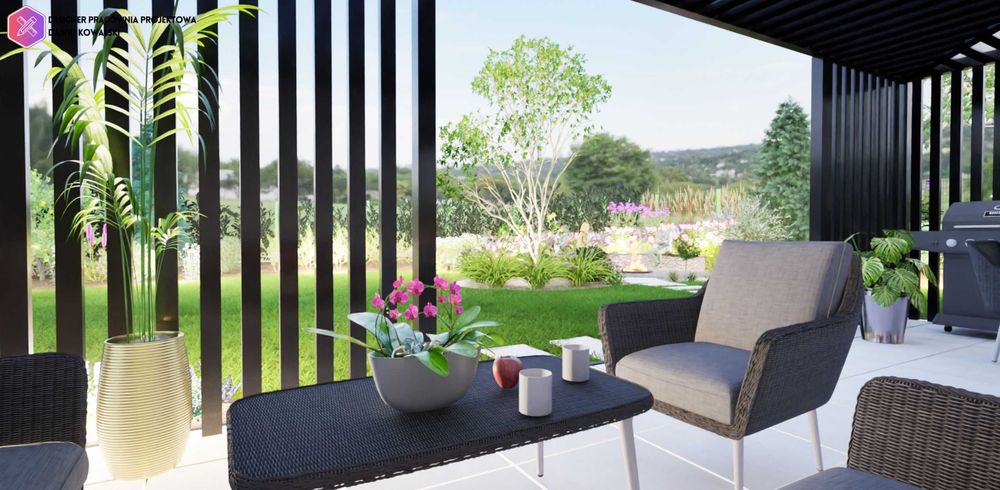 Wykonam projekt ogrodu, kostki brukowej, tarasu, rabaty