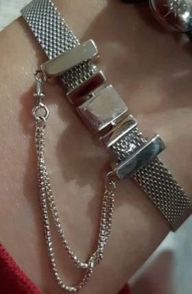 Серебряная цепочка безопасности, зажим для браслета, серебро 925 пробы