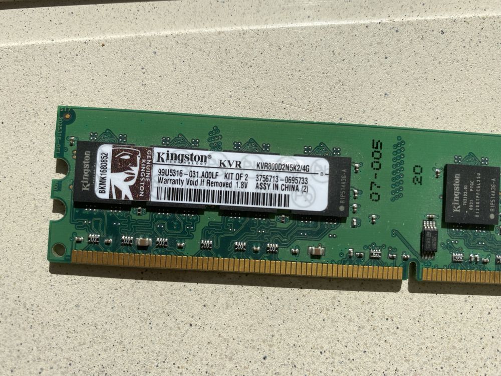 Pamięć RAM Kingston kvr800d2n5k2/4G