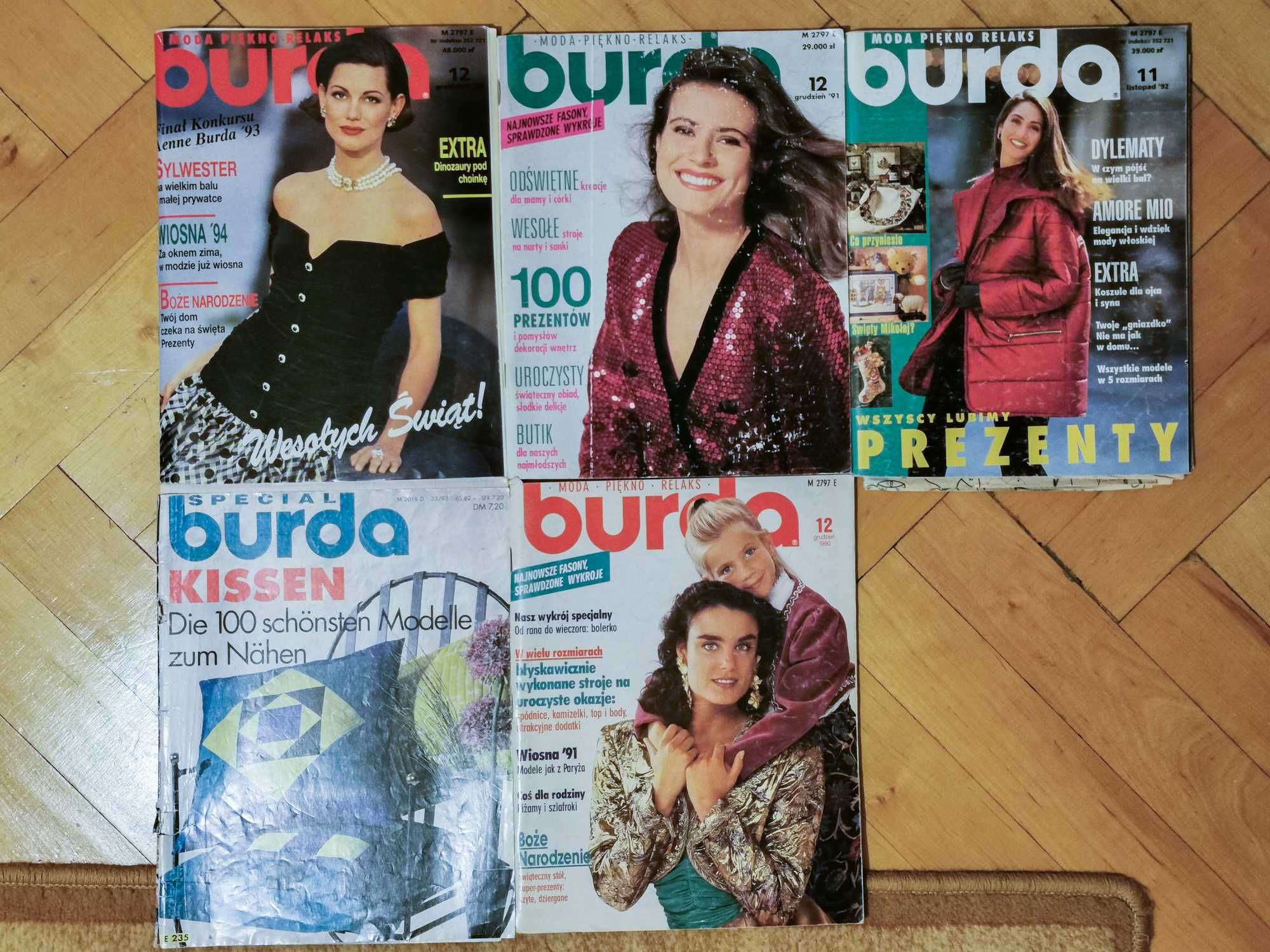 Burda - czasoposmo modowe z lat 90' - 5 starych egzemplarzy