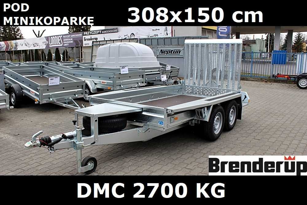 Przyczepa laweta pod minikoparkę Brenderup MT3080 DMC 2,7T 2023 rok