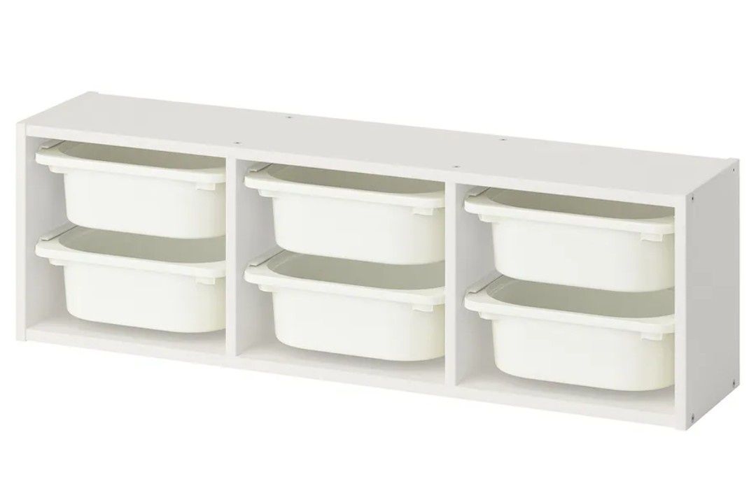 Szafka ścienna Ikea Trofast z pojemnikami