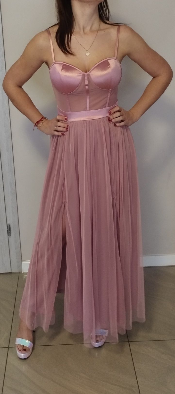Sukienka długa elegancka wieczorowa s/m