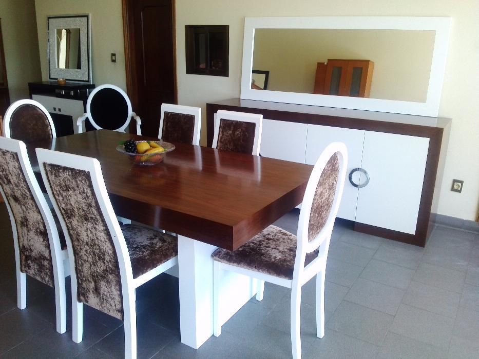 Sala de Jantar em Nogueira/Lacado Branco (Art. Novo)