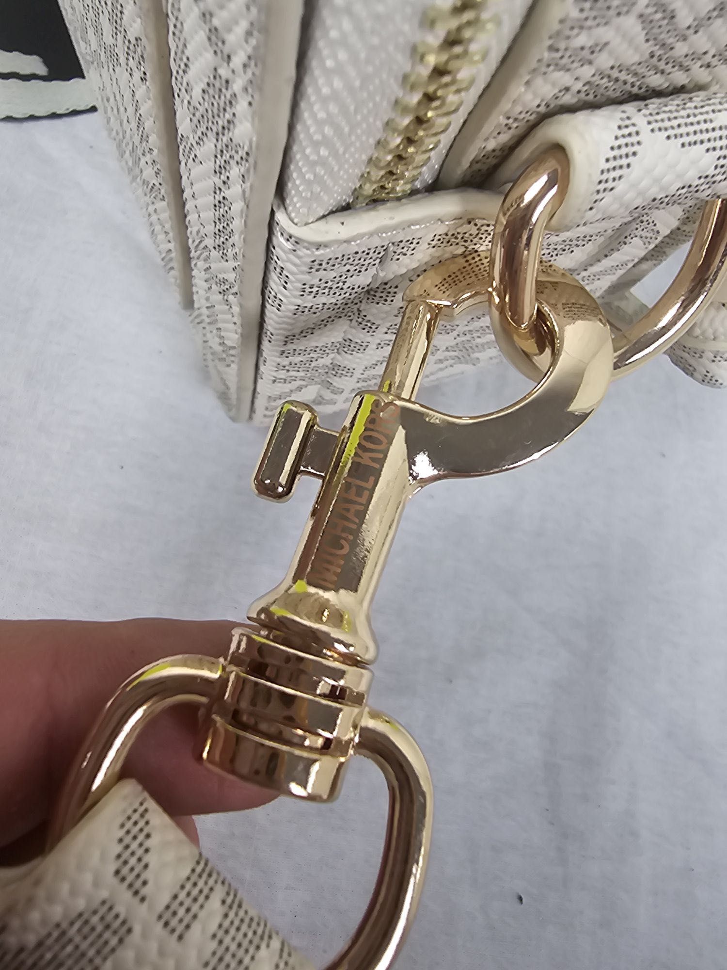 Torebka torba Michael Kors kuferek jasny monogram damski