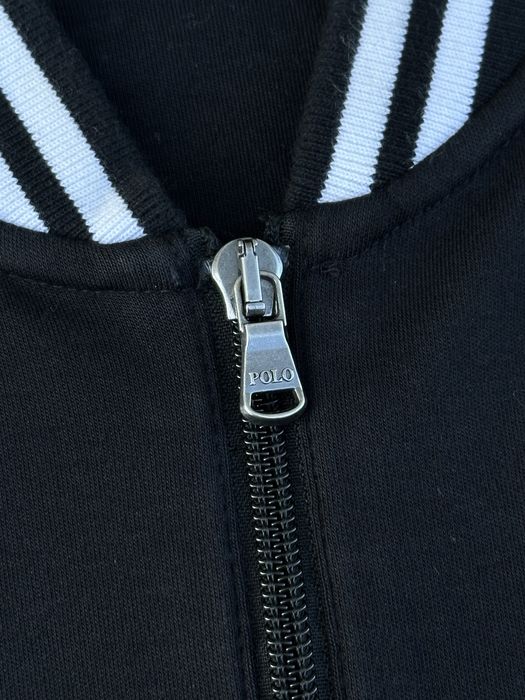 Czarna rozpinana bluza z lampasem Ralph Lauren Performance, rozmiar XL