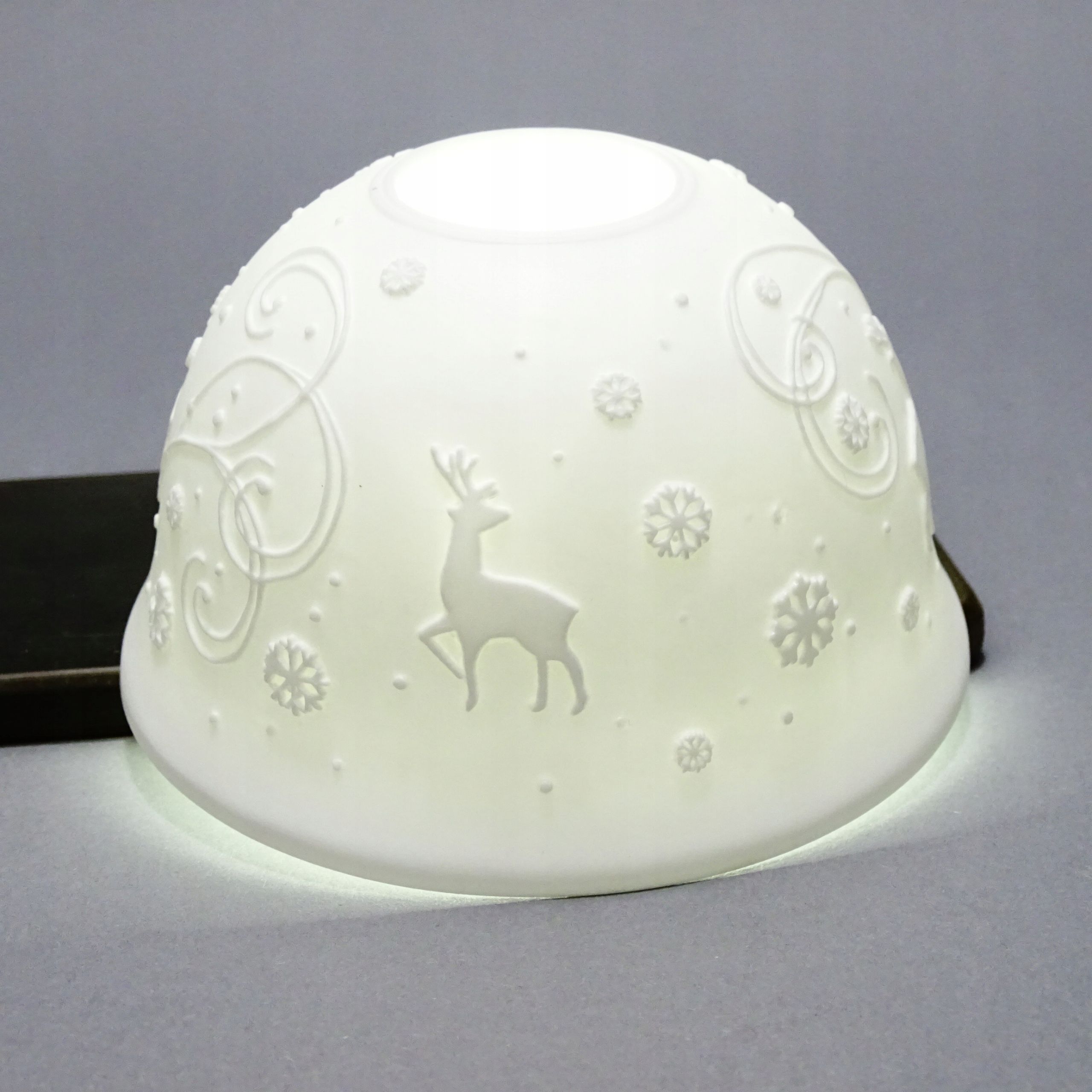 porcelanowy lampion świecznik boże narodzenie