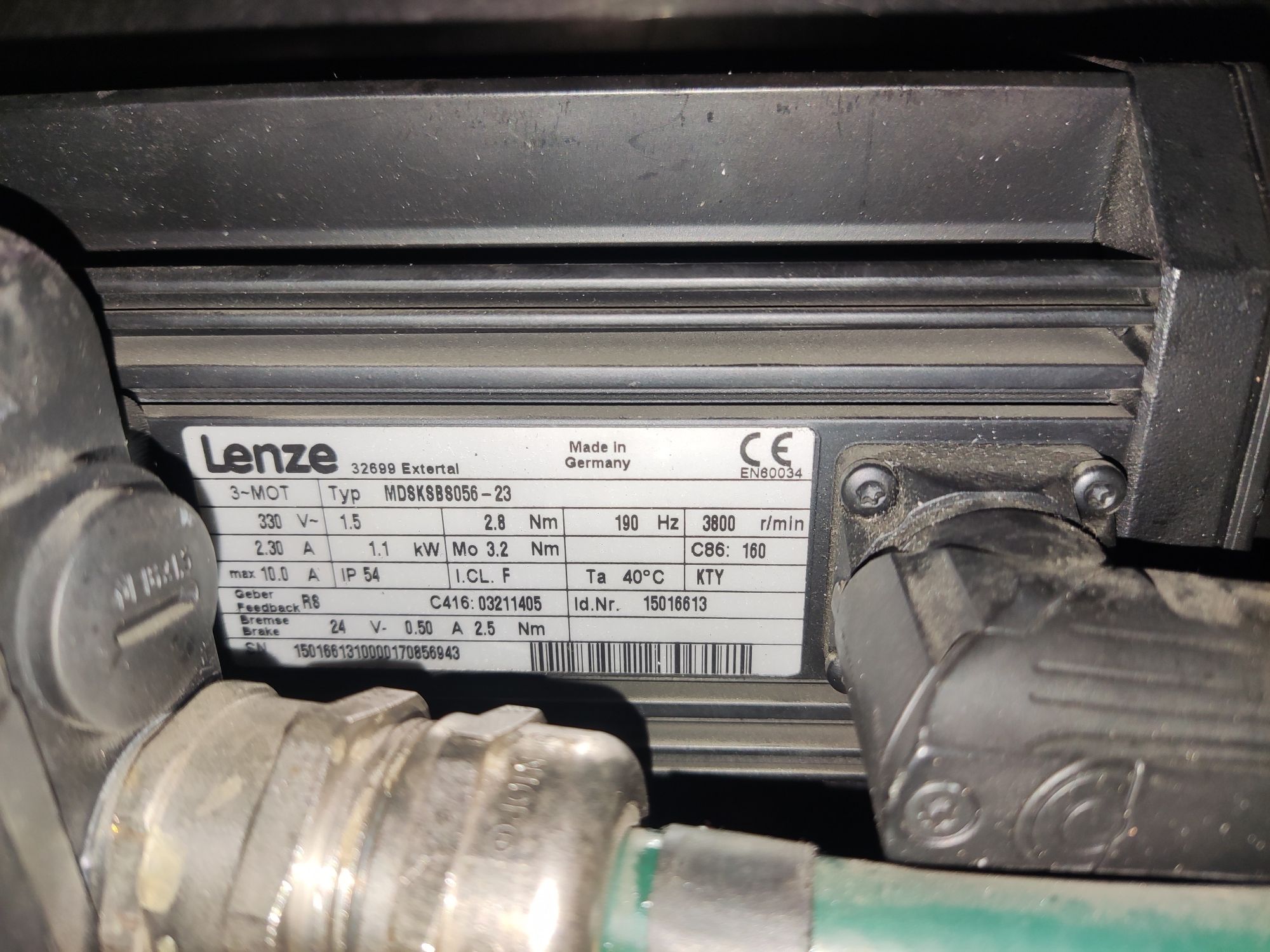 Silnik serwo, serwomotor Lenze 1.1kW mdsksbs056-23