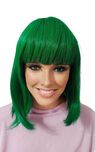 Peruka bob z grzywką w kolorze soczystej zieleni -Nessaja  luxe wigs