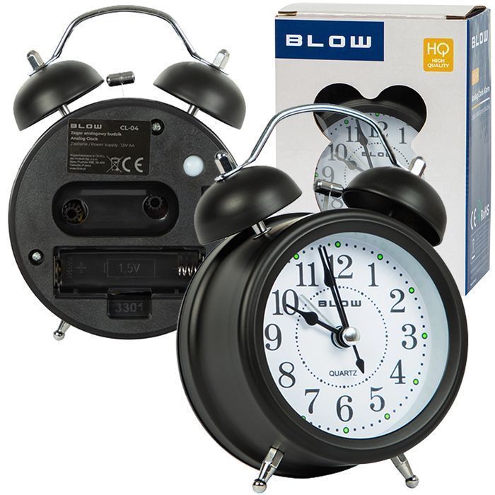 Zegar tradycyjny analogowy budzik BLOW CL-04 jak za dawnych lat