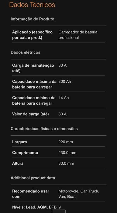 Carregador bateria Osram PRO 30A