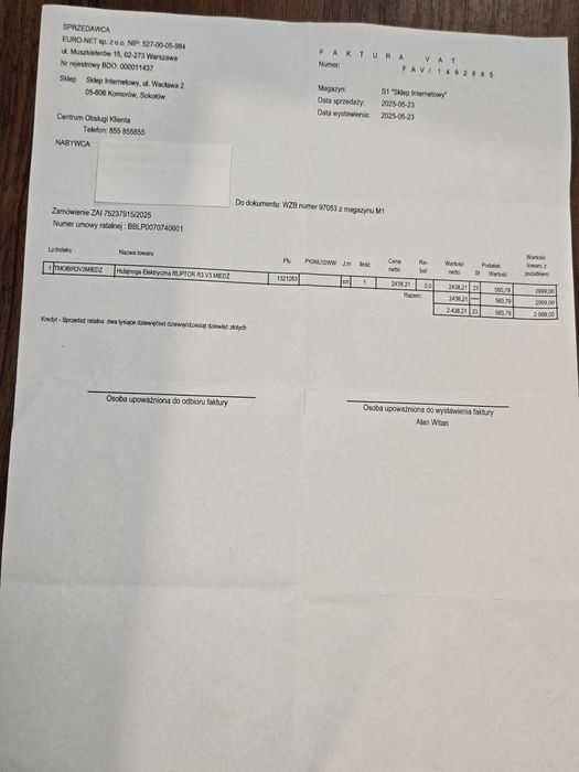 Hulajnoga Elektryczna Ruptor R3 V3 800W 80 KM