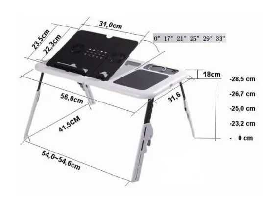 Столик підставка складаний для ноутбука з кулером