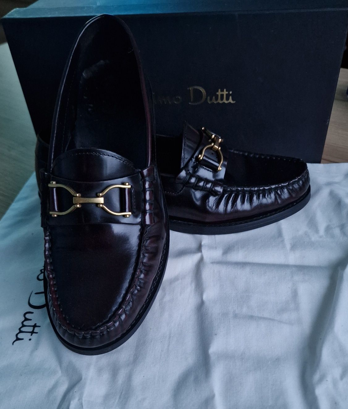 Massimo Dutti Mokasyny bordeaux M3I11E01O r. 36