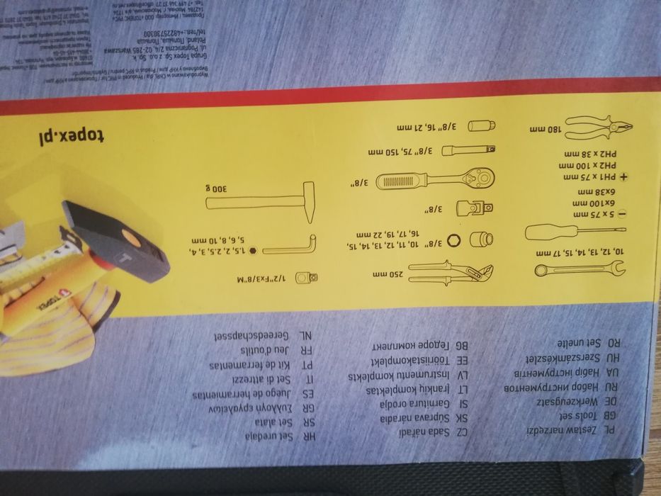 Topex zestaw narzędzi kluczy nasadek 41 elementów