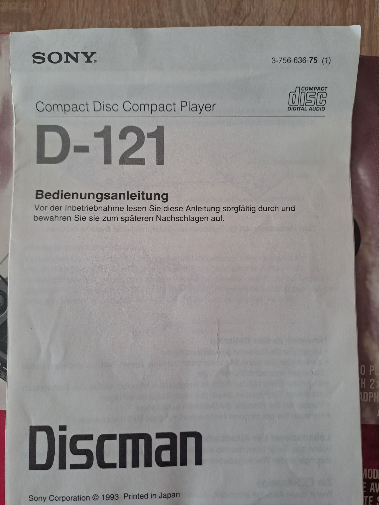 Discman SONY D-121 dla kolekcjonerów !!