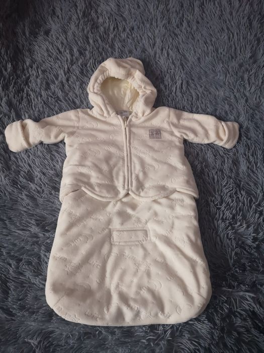 Kombinezon kremowy, dwuczęściowy