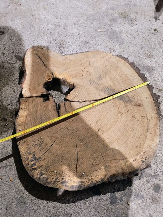 Krążek z dębu pod stolik z żywicy epoksydowej