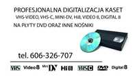 Przegrywanie digitalizacja kaset VHS-VIDEO,DIGITAL8,HI8,MINI-DV,VHS-C