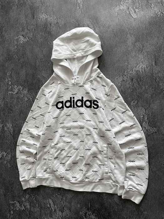 Монограмне біле худі адідас adidas