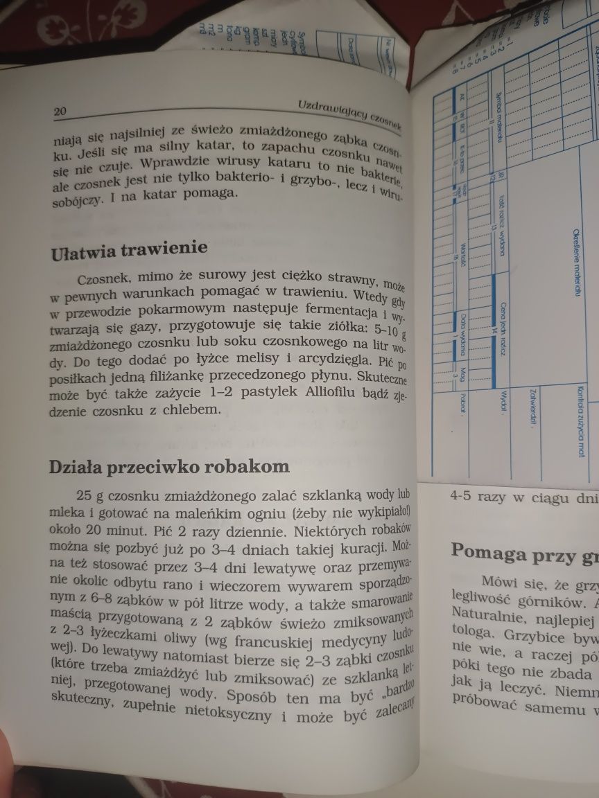 Książka uzdrawiający czosnek 1991