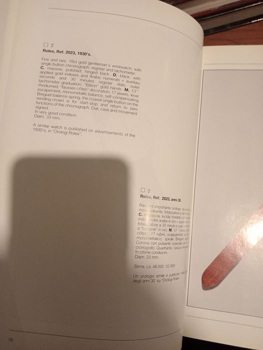 Catálogo the arte of Rolex