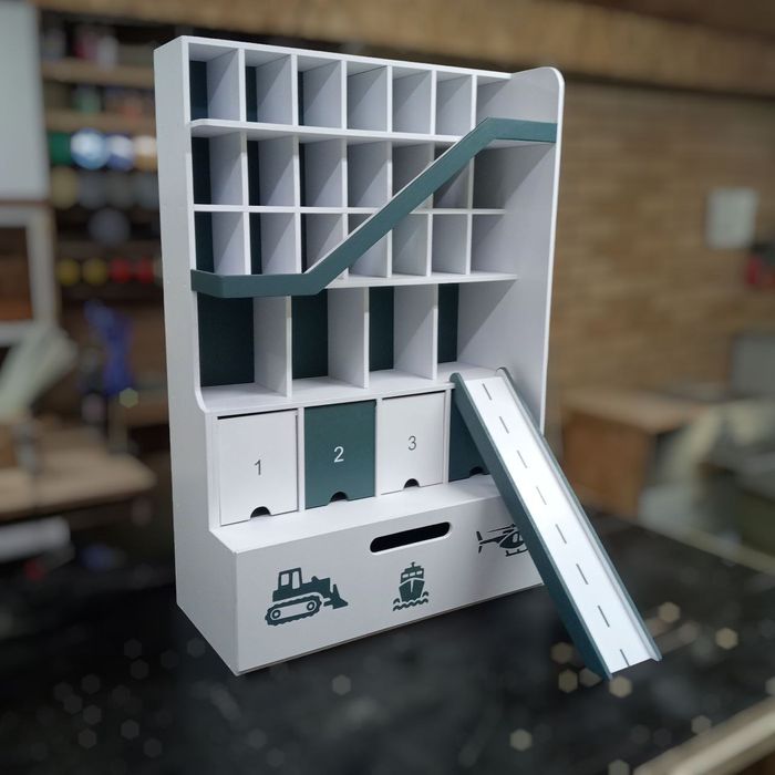 Детская деревянная парковка,гараж для мальчиков