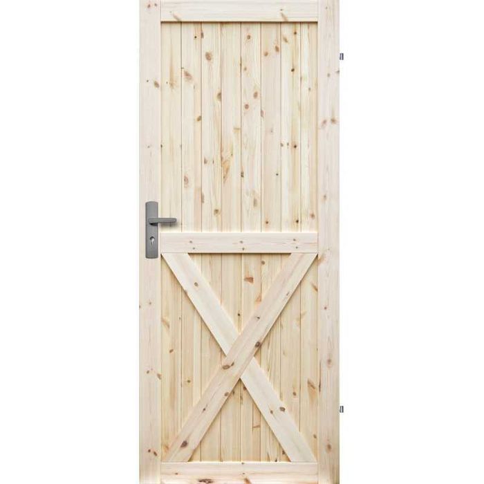 Drzwi sosnowe Prawe - "80" Loft X - wewnętrzne drewniane Wyprzedaż
