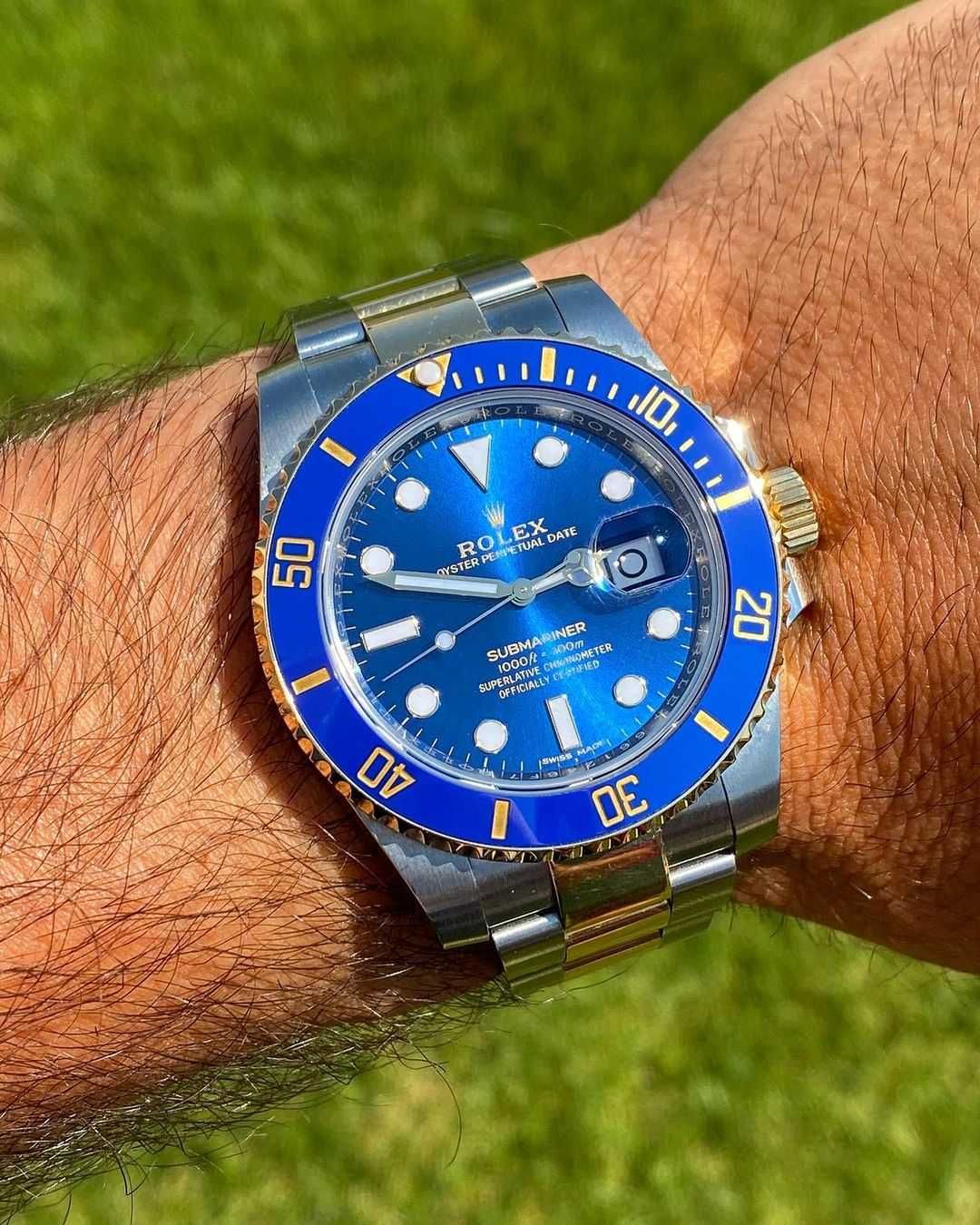 Rolex Submariner srebrny złoty niebieski