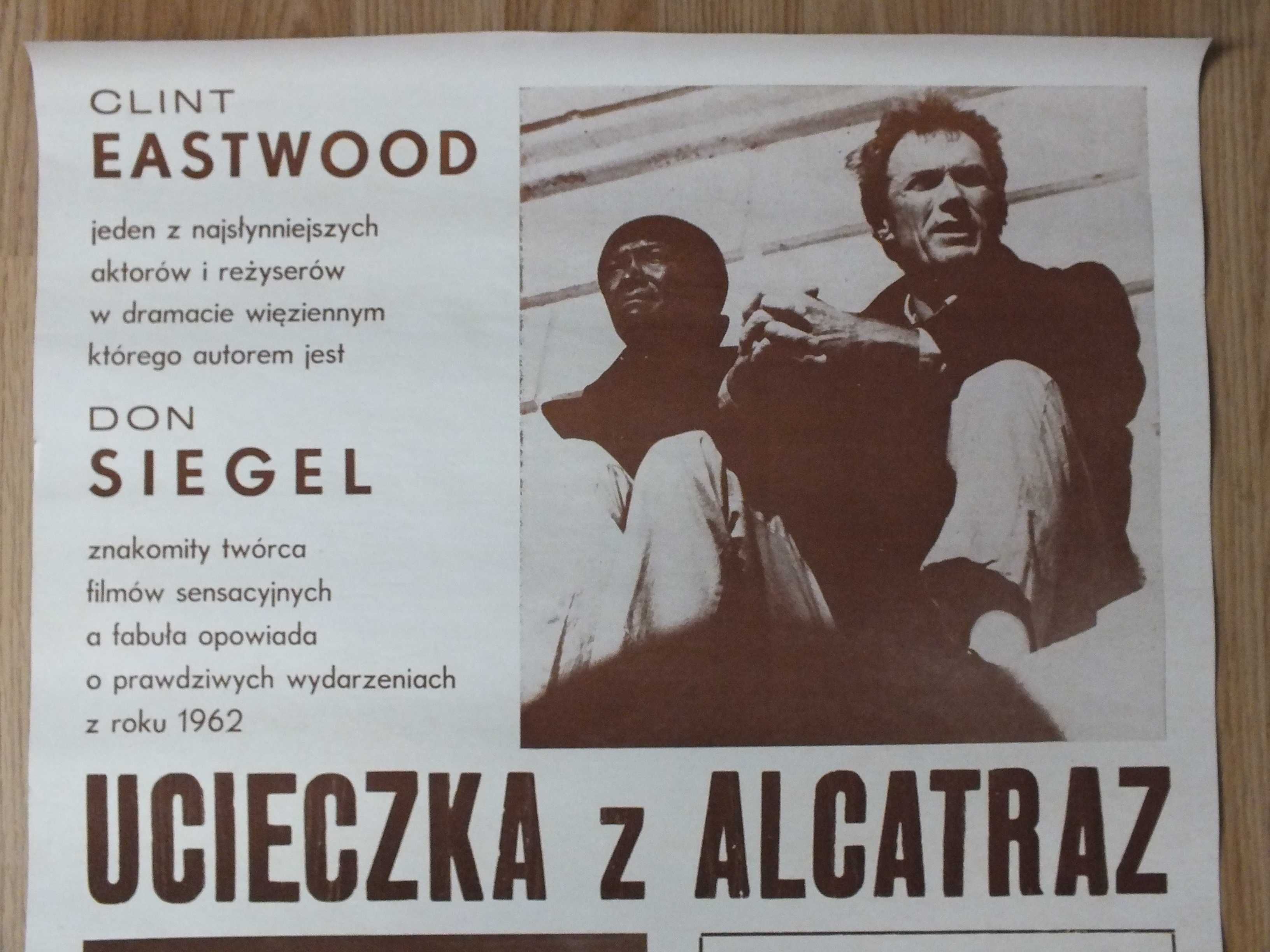 Unikat-Plakat filmu -Ucieczka z Alcatraz-Drukarnia Związkowa K-ów 1987