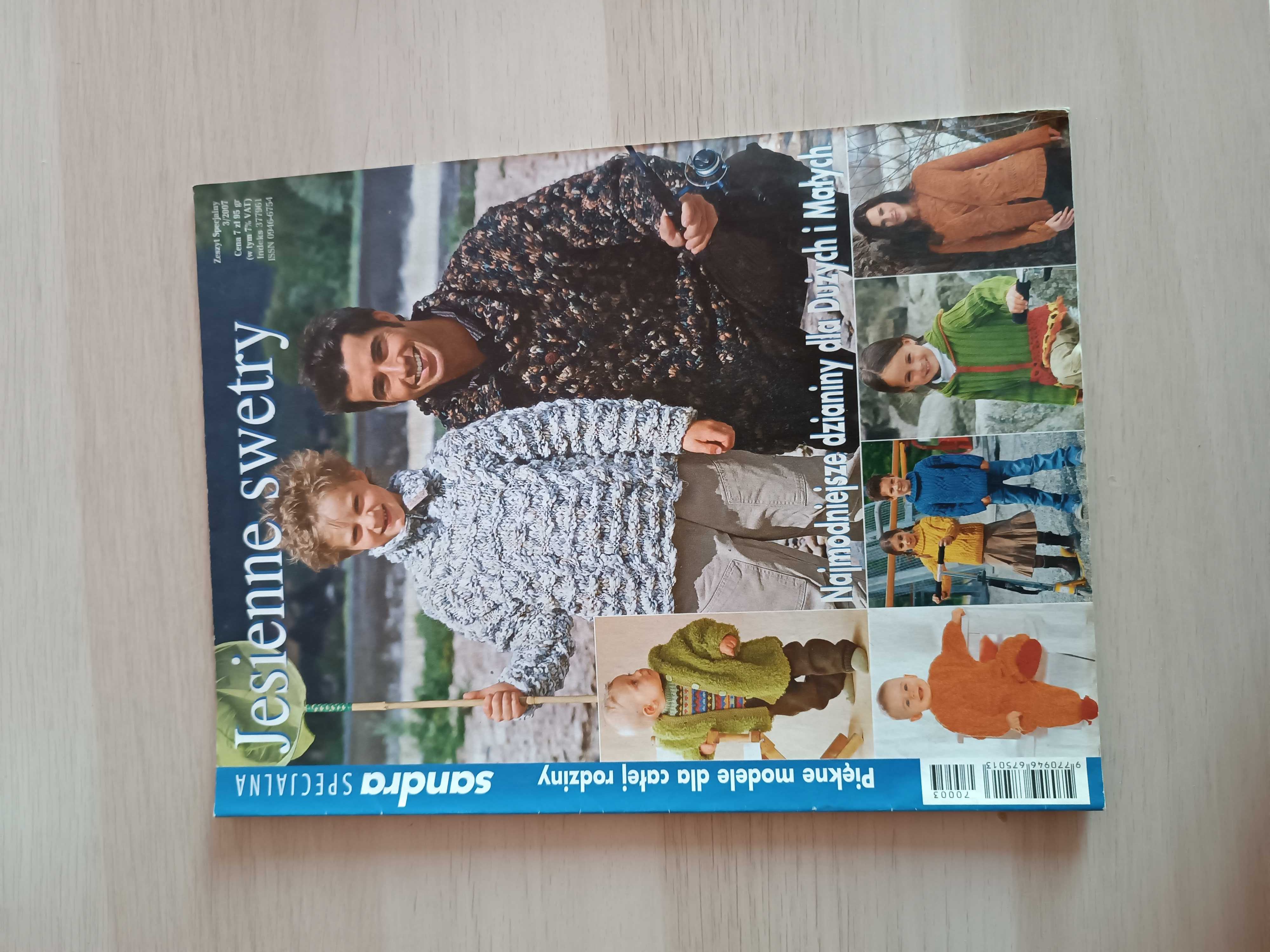 Jesienne swetry dla dzieci i dla dorosłych Sandra specjalna nr 3/2007