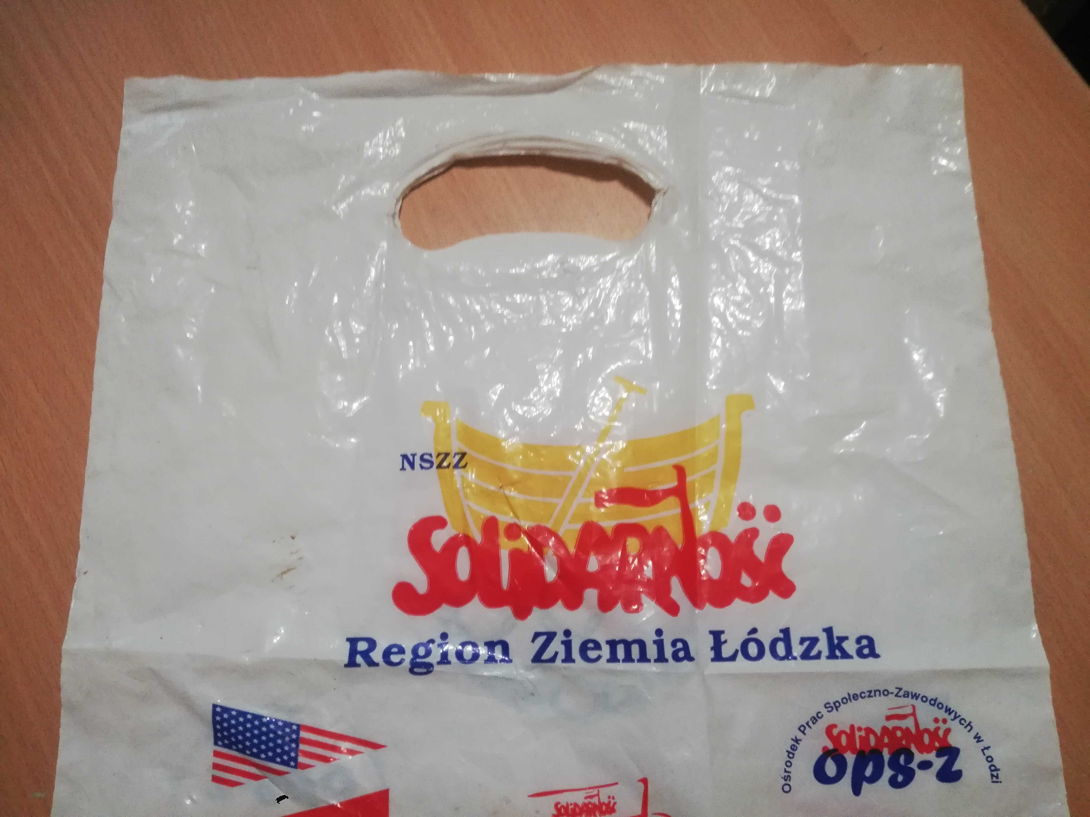 Stara reklamówka Solidarność PRL             S