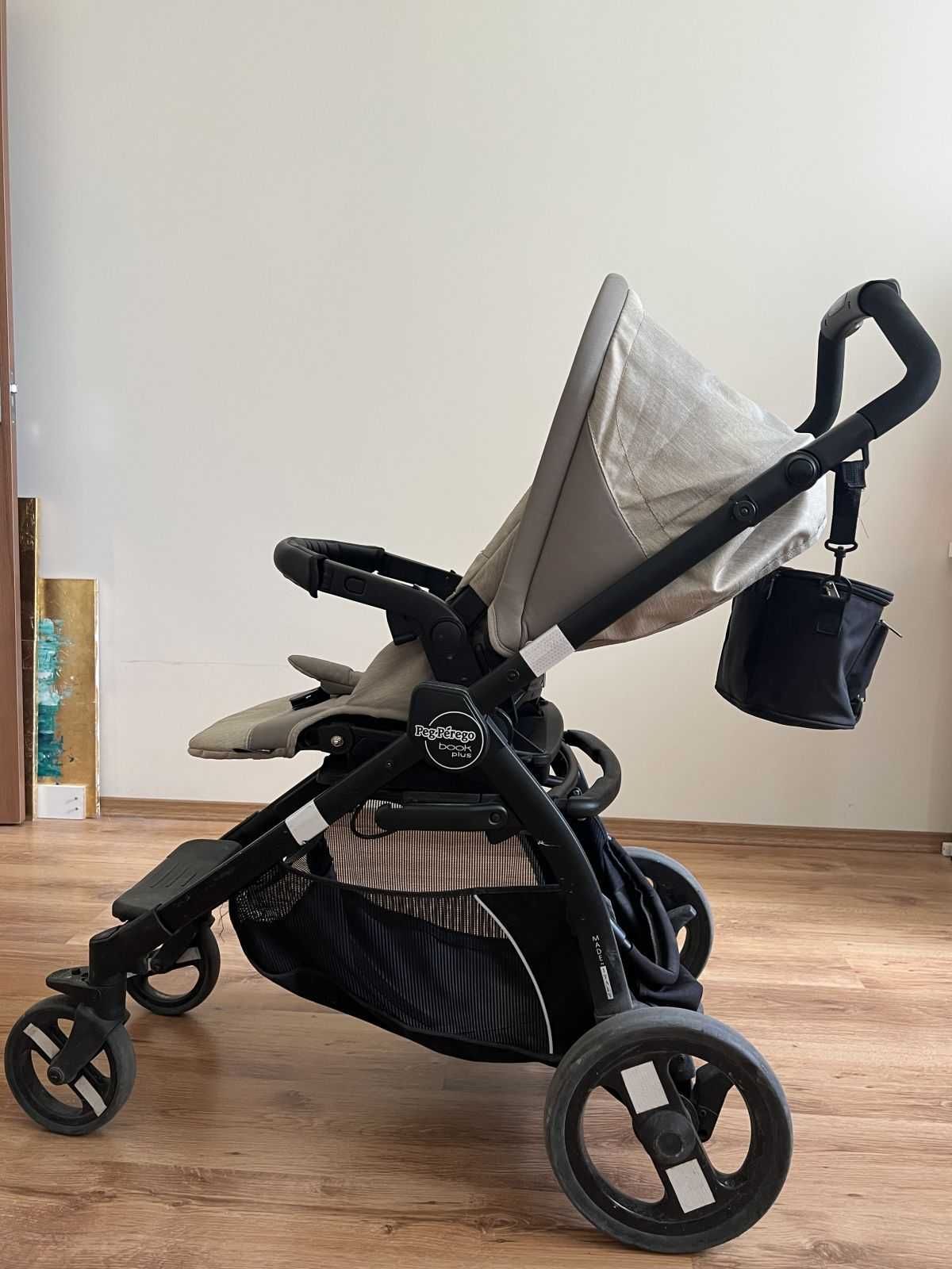 Коляска Peg Perego Book Plus, Люлька Navetta Cream, Сидіння Luxe Beige