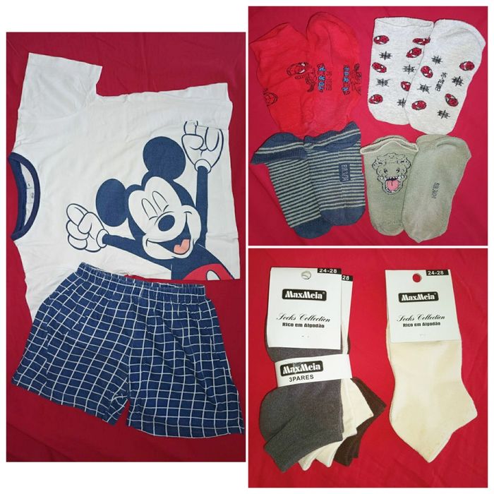 Pack de roupas variadas de menino, em bom estado. 4/6 anos