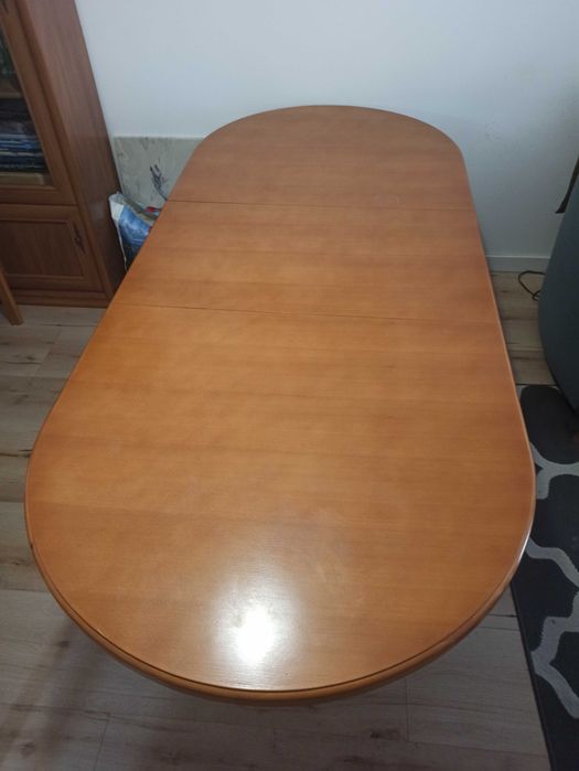Bardzo duży solidny stół dębowy rozkładany 90x160-210