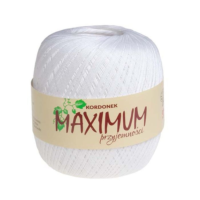 Kordonek Opus Natura Maximum biały zestaw 4 szt. 100% bawełna 4x100g 4